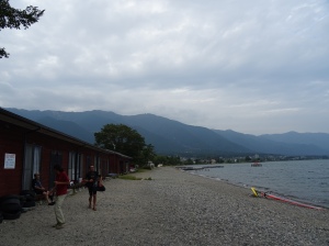 Lake Biwa on a slightly stormy afternoon.